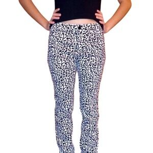 Children's Place Cheetah Print Jeggings, Adjustable Strap, Size: 14